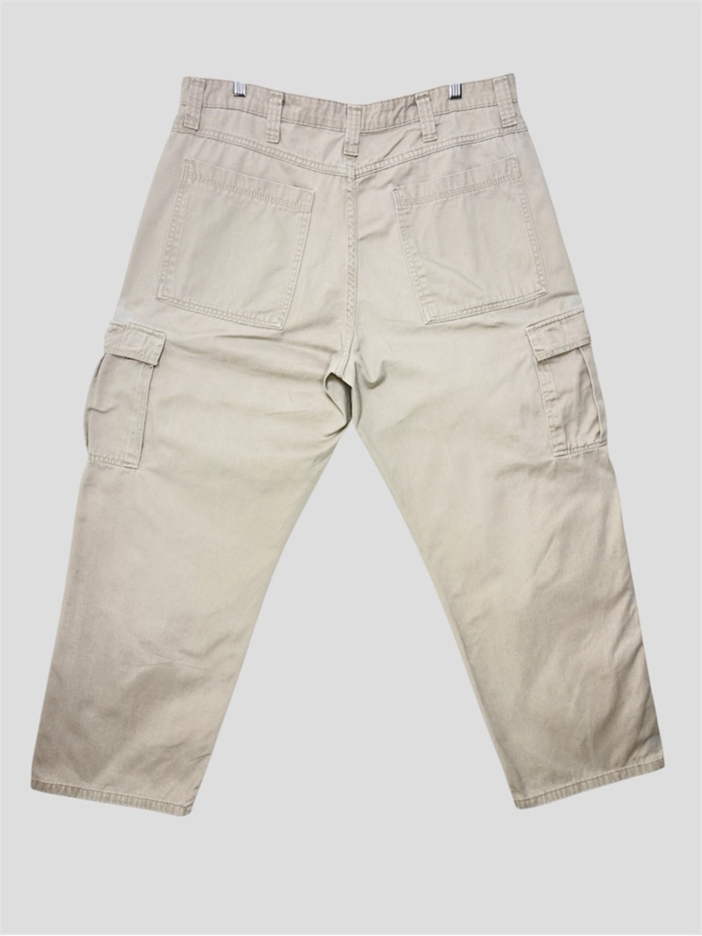 Vintage Wrangler Cargo Pants Men’s 36x30 Grey Cotton Twill Utility Workwear L - Picture 2 of 16